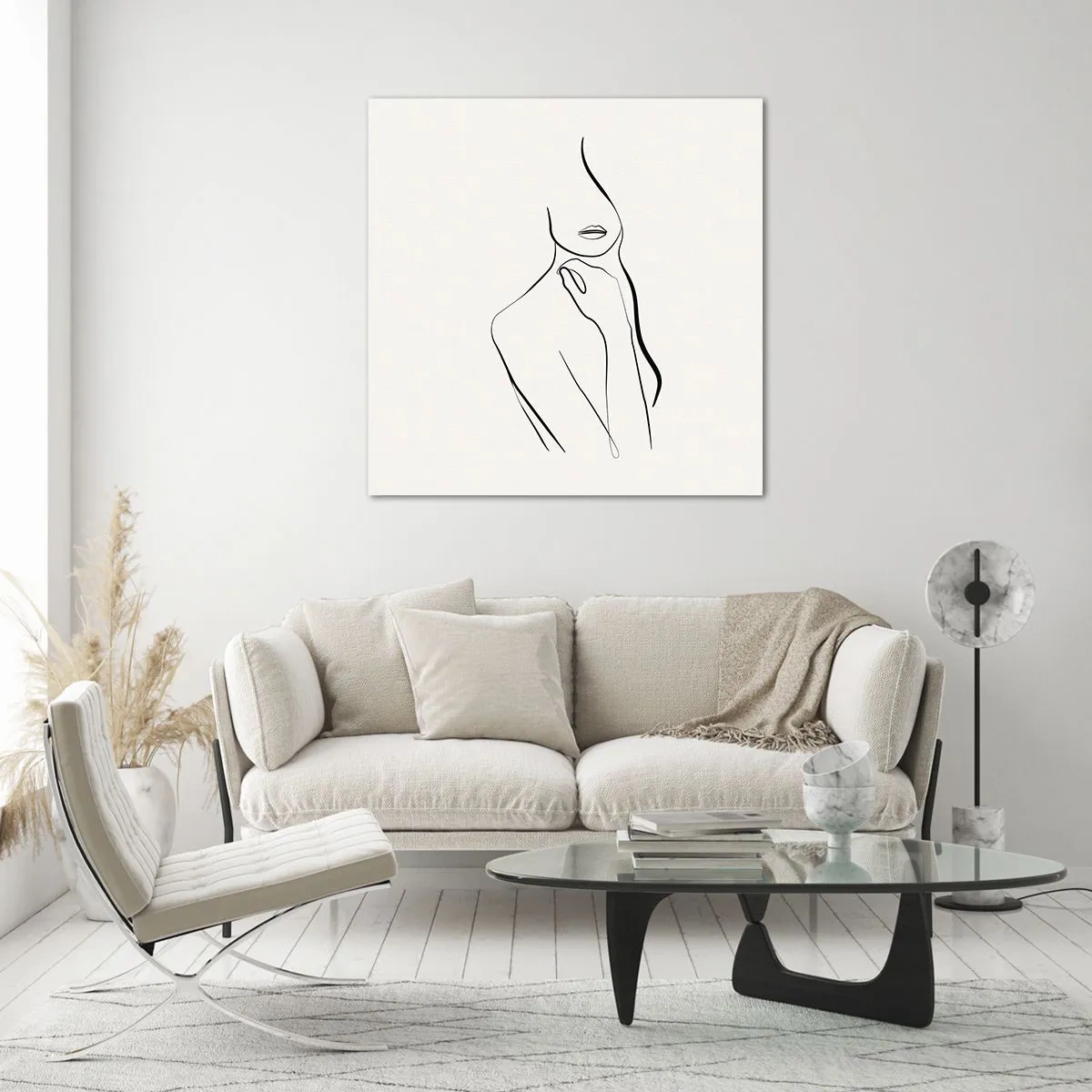 Quadro em vidro - Uma onda de melancolia - 40x40 cm