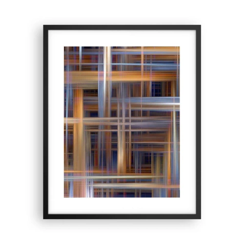 Pôster com moldura preta - Tecido de luz - 40x50 cm