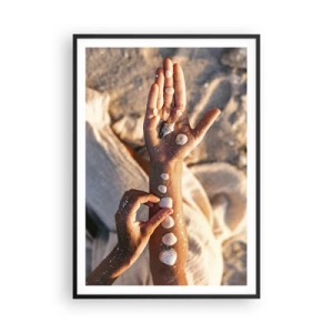 Pôster com moldura preta - Beleza na ponta dos dedos - 70x100 cm