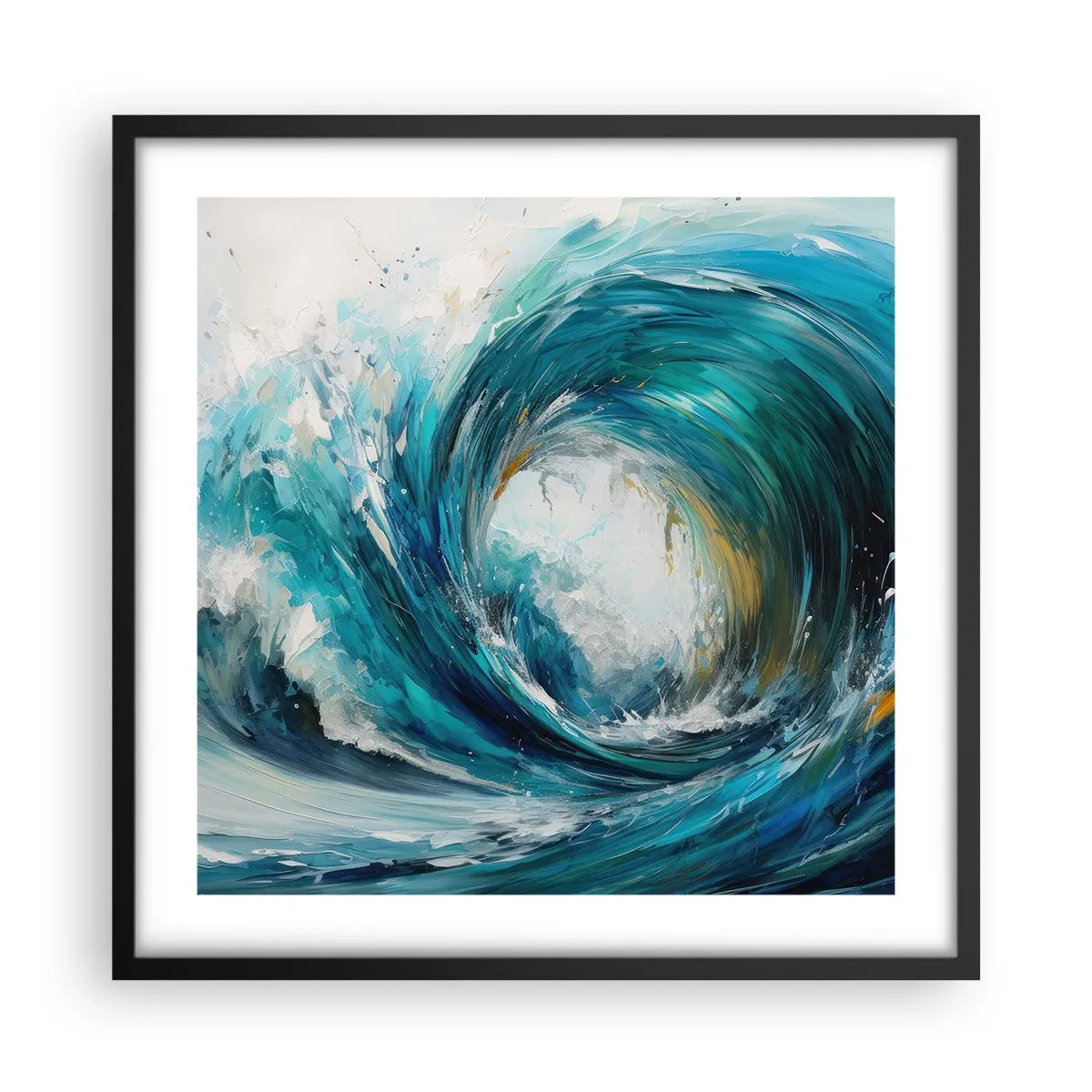 Pôster com moldura preta - Portal do mar - 50x50 cm