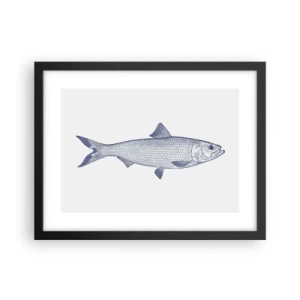 Pôster com moldura preta - Saudações dos mares do norte - 40x30 cm