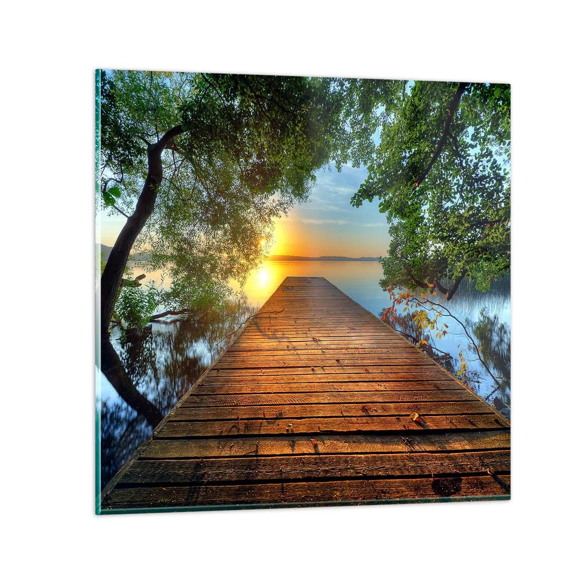 Quadro em vidro - Tome o seu tempo, sente-se - 50x50 cm