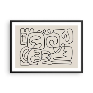 Pôster com moldura preta - Na trilha - 70x50 cm