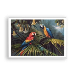 Pôster em moldura branca - Romantismo nos trópicos - 100x70 cm