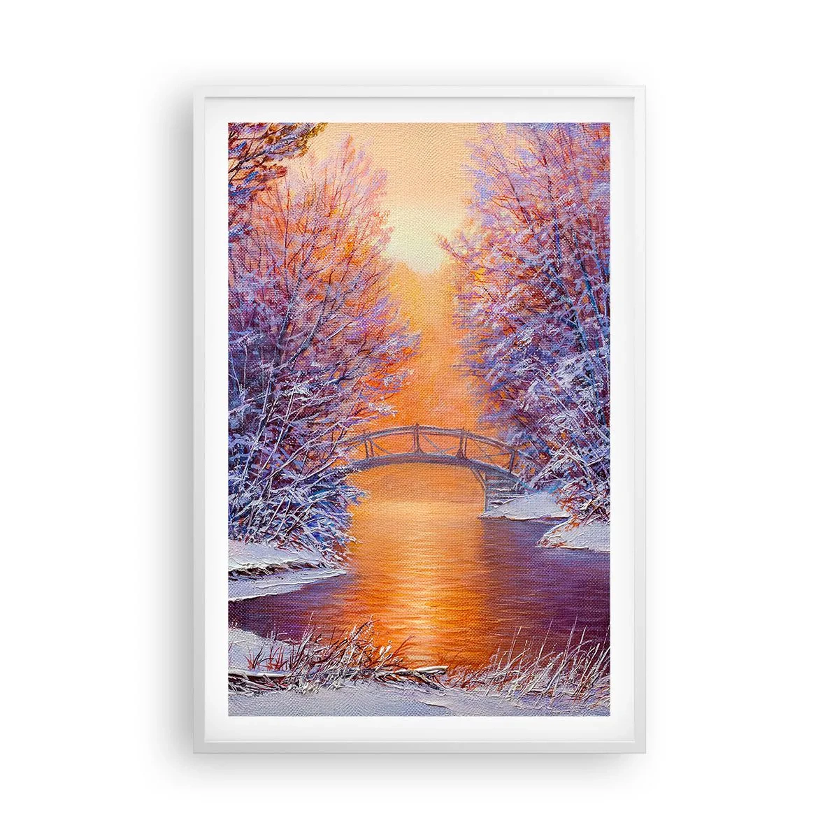 Pôster em moldura branca - Vamos nos encontrar aqui - 61x91 cm