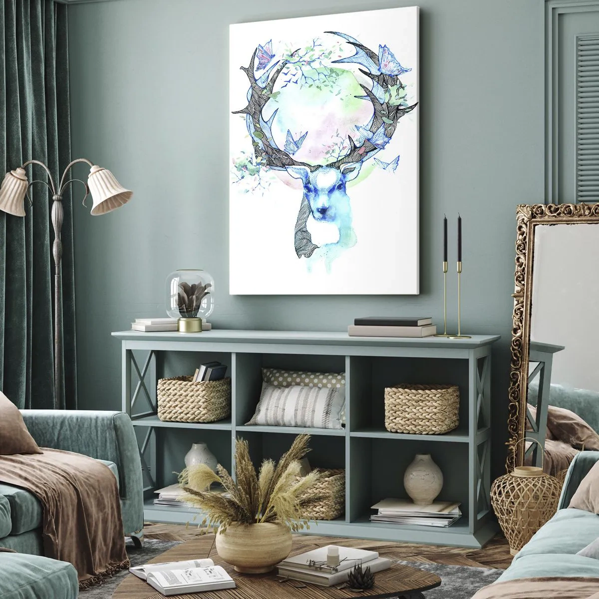 Quadro em tela - A força e a delicadeza da natureza - 45x80 cm