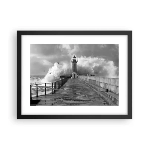 Pôster com moldura preta - Destemida - 40x30 cm