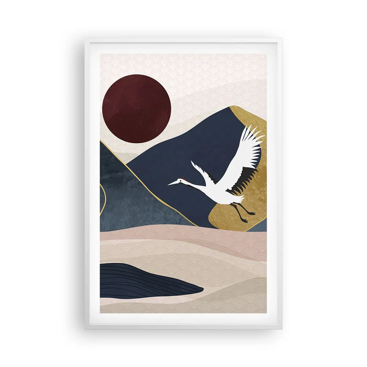 Pôster em moldura branca - E o dia acaba novamente - 61x91 cm