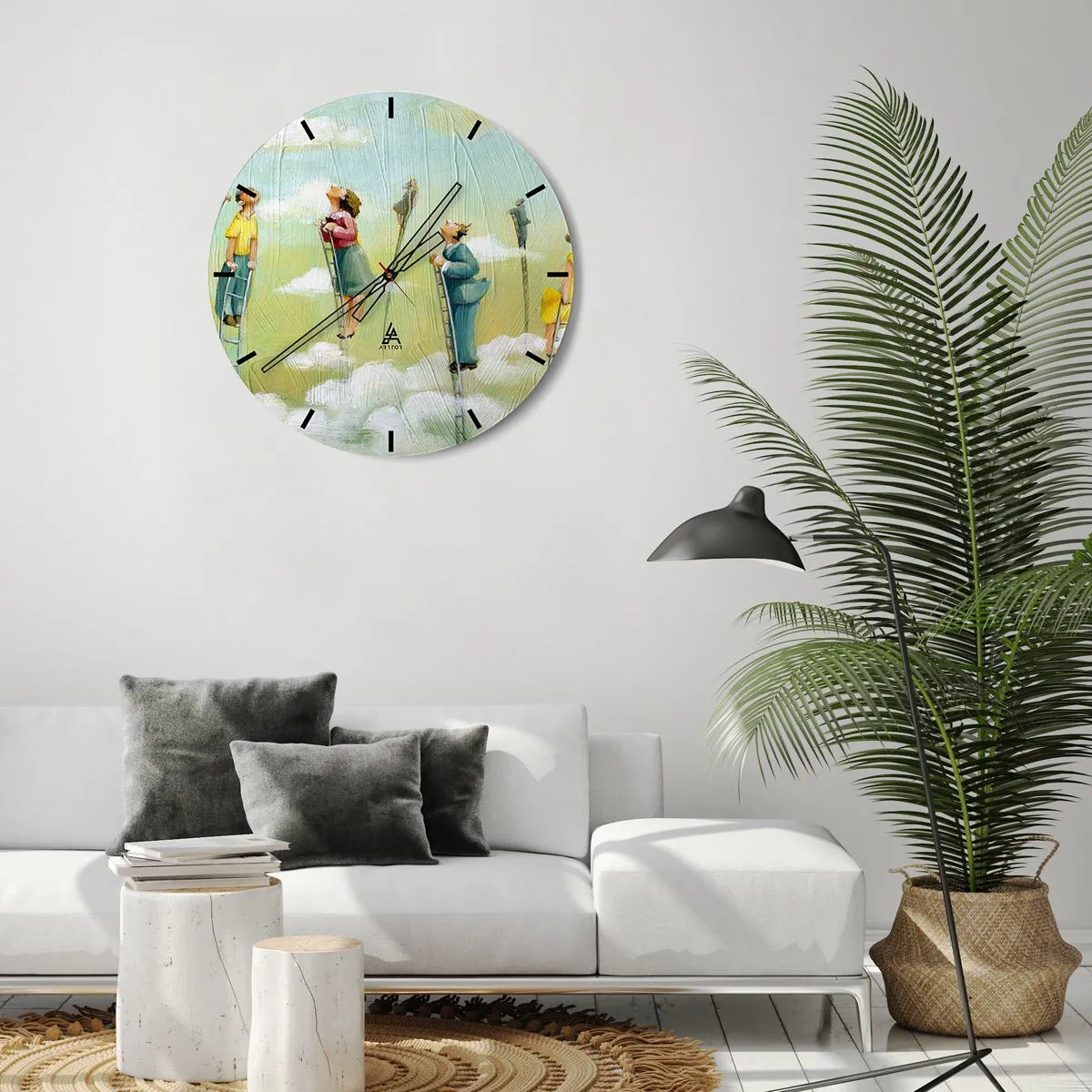 Relógio de parede - Relógio em vidro - Por trás do seu sonho - 30x30 cm