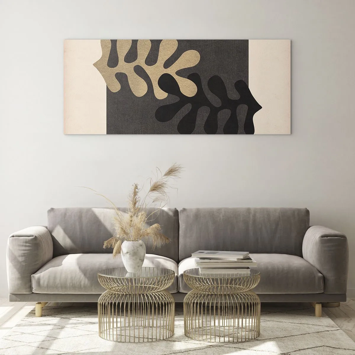 Quadro em vidro - Ausência e complemento - 120x50 cm