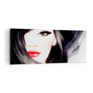 Quadro em tela - Olhar de safira - 100x40 cm