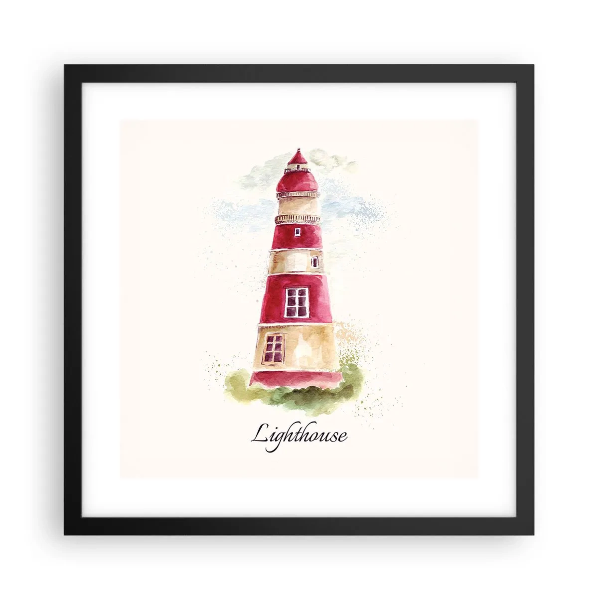 Pôster com moldura preta - Sempre há clima - 40x40 cm