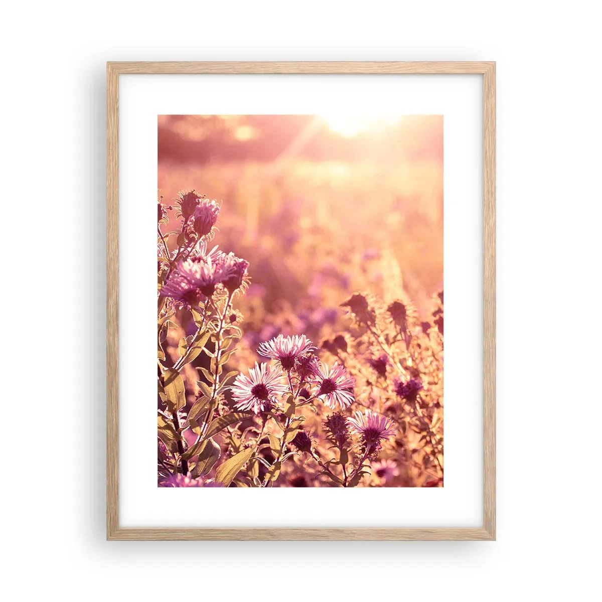 Pôster com moldura de carvalho claro - Antes do verão acabar - 40x50 cm