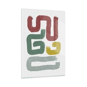 Quadro em vidro - Em uma língua desconhecida - 50x70 cm