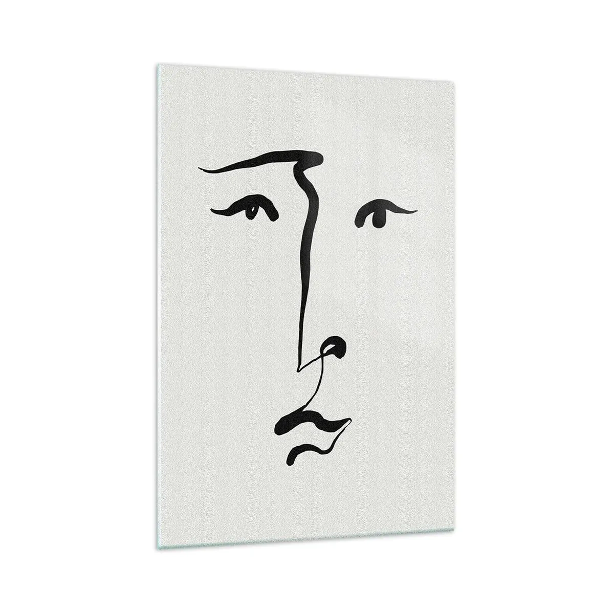 Quadro em vidro - Retrato com uma linha - 70x100 cm