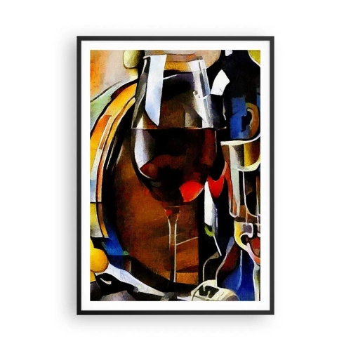 Pôster com moldura preta - E o mundo ganha cor - 70x100 cm