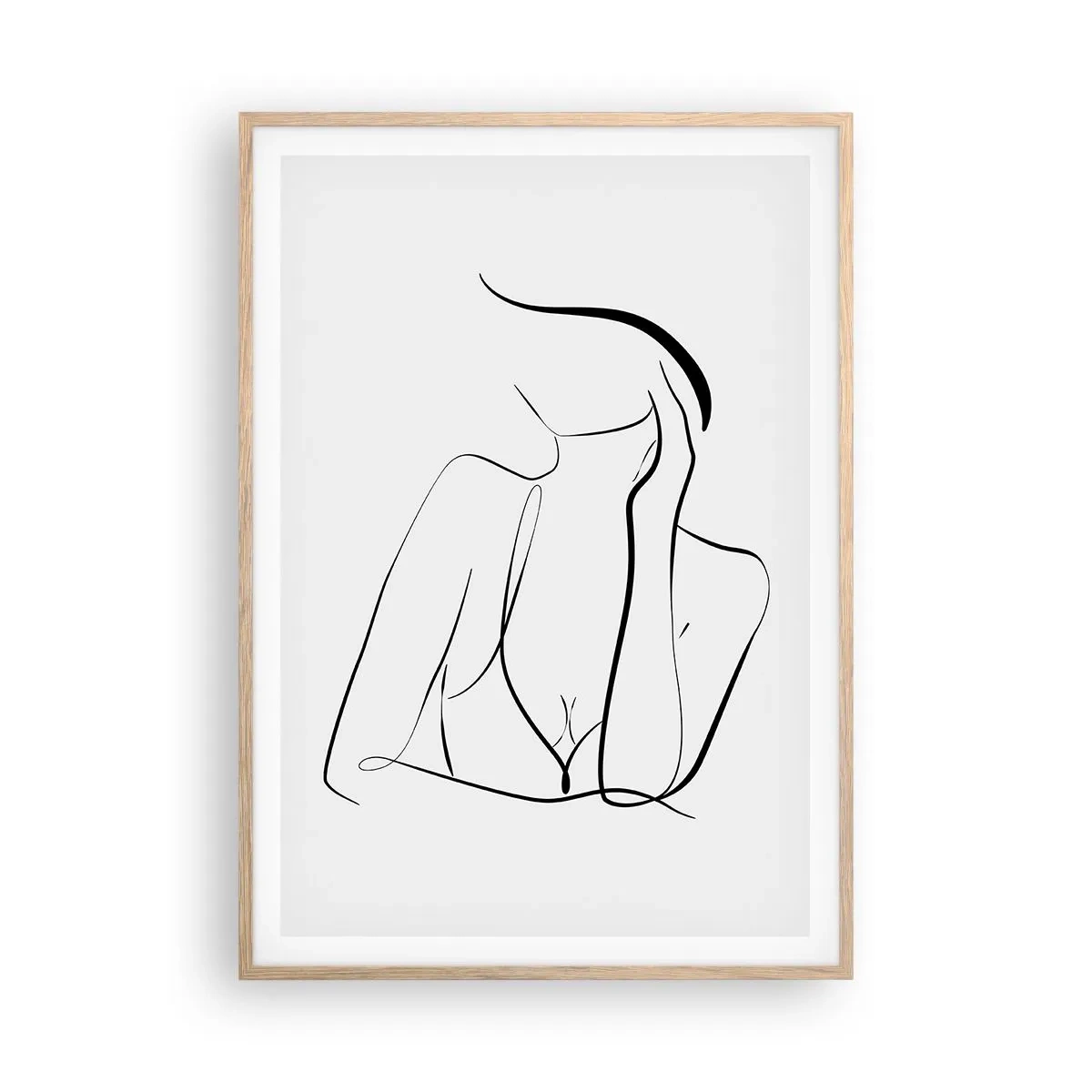 Pôster com moldura de carvalho claro - Na onda dos sonhos - 70x100 cm