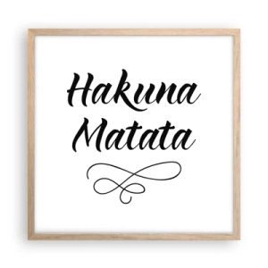 Pôster com moldura de carvalho claro - O melhor conselho - 50x50 cm