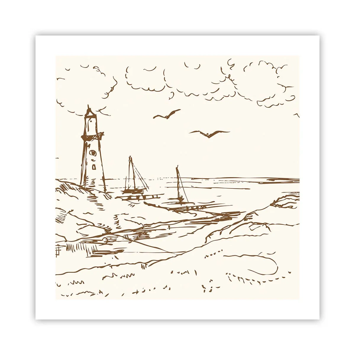 Pôster - Esboço das memórias do verão - 50x50 cm