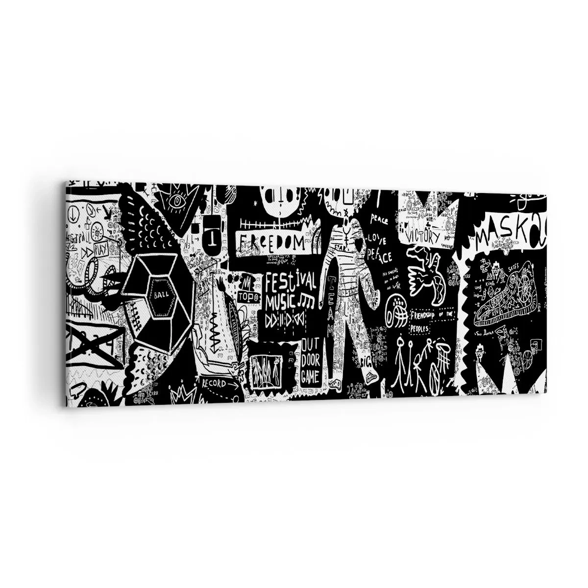Quadro em tela - O direito e a alegria da juventude espiritual - 100x40 cm