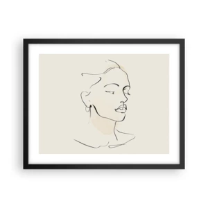 Pôster com moldura preta - Uma certa linha - 50x40 cm