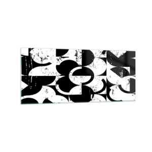 Quadro em vidro - O branco é branco e o preto é preto - 120x50 cm
