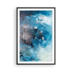 Pôster com moldura preta - Rapsódia em azul - 61x91 cm