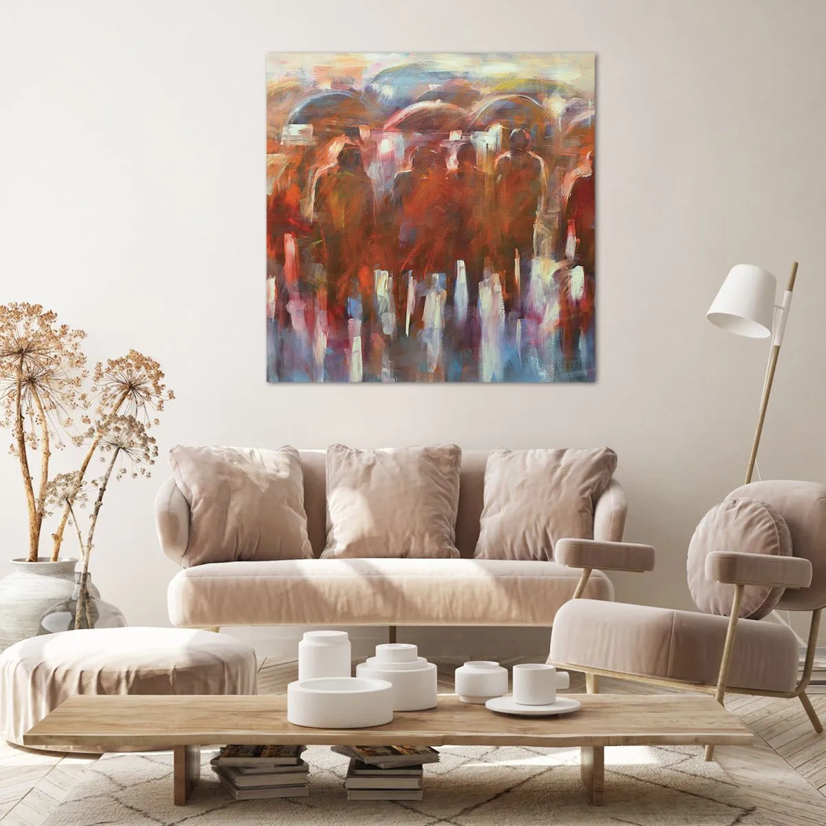 Quadro em tela - Iguais na chuva e no nevoeiro - 40x40 cm