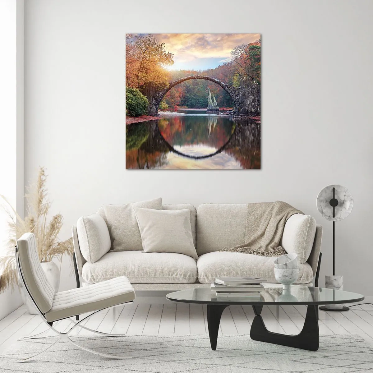 Quadro em vidro - Do outro lado do espelho - 50x50 cm