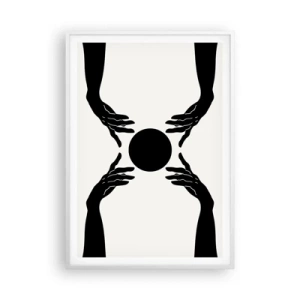 Pôster em moldura branca - Sinal secreto - 70x100 cm