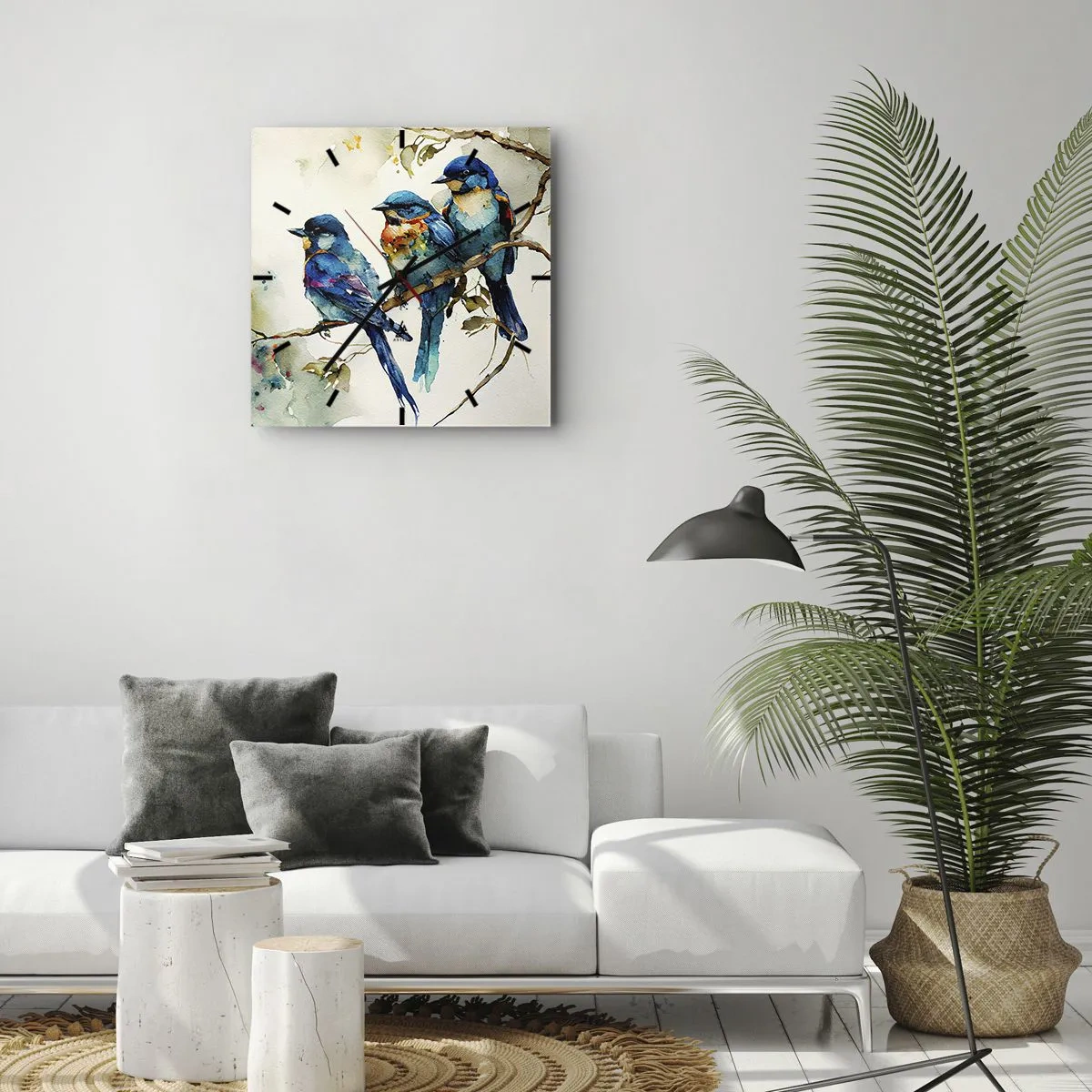 Relógio de parede - Relógio em vidro - Ele ficou ofendido? - 30x30 cm