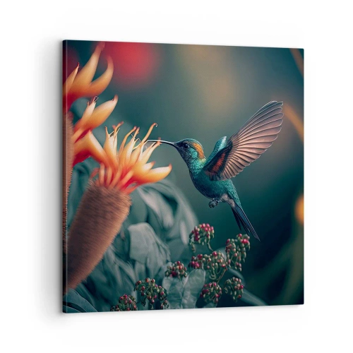 Quadro em tela - Uma vida verdadeiramente colorida - 60x60 cm