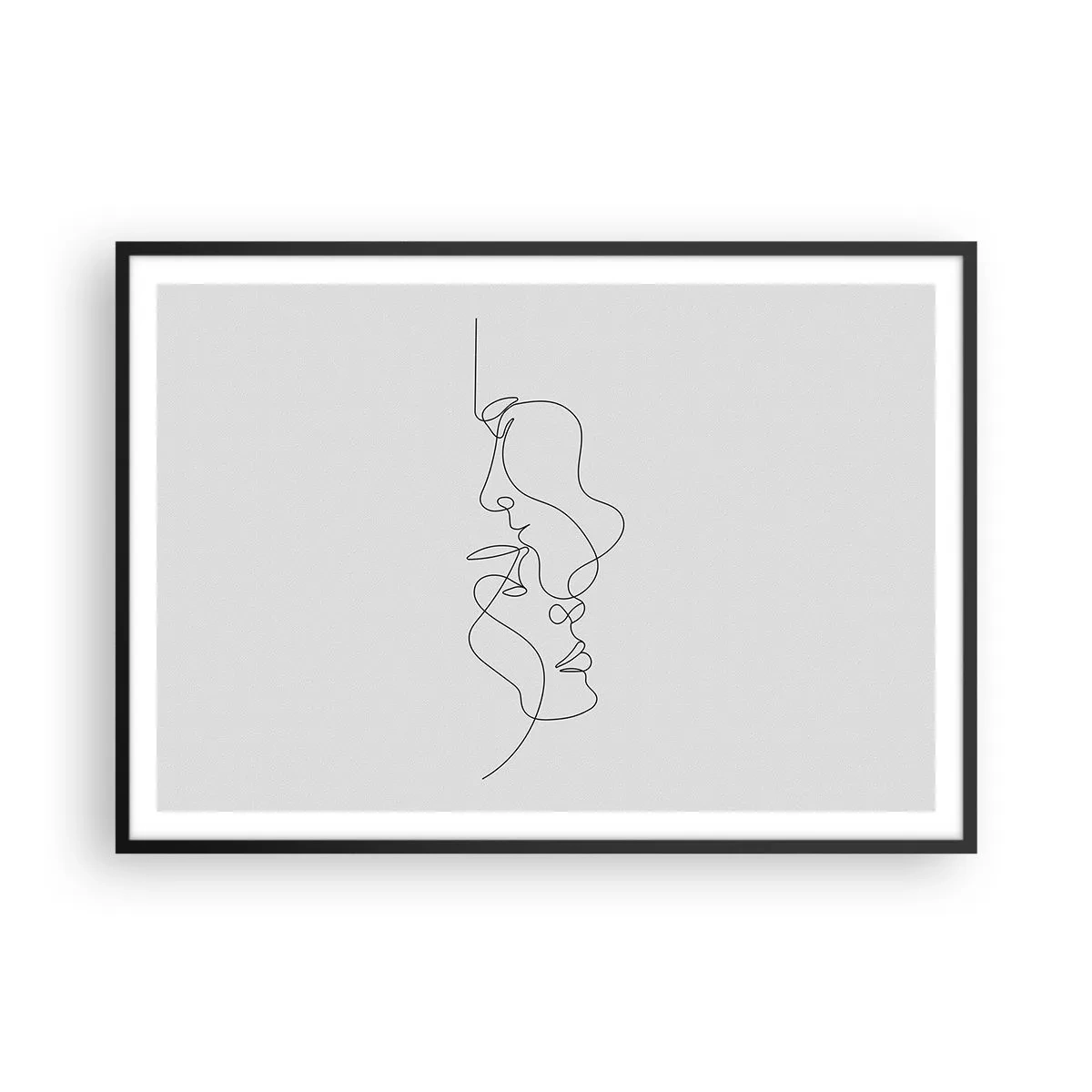 Pôster com moldura preta - O calor dos desejos amargos - 100x70 cm