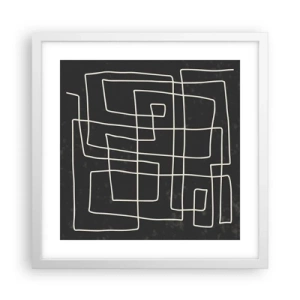 Pôster em moldura branca - Não é tão simples - 40x40 cm