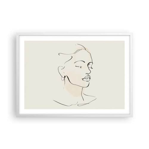 Pôster em moldura branca - Uma certa linha - 70x50 cm