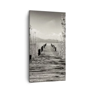 Quadro em tela - No silêncio da relva - 45x80 cm