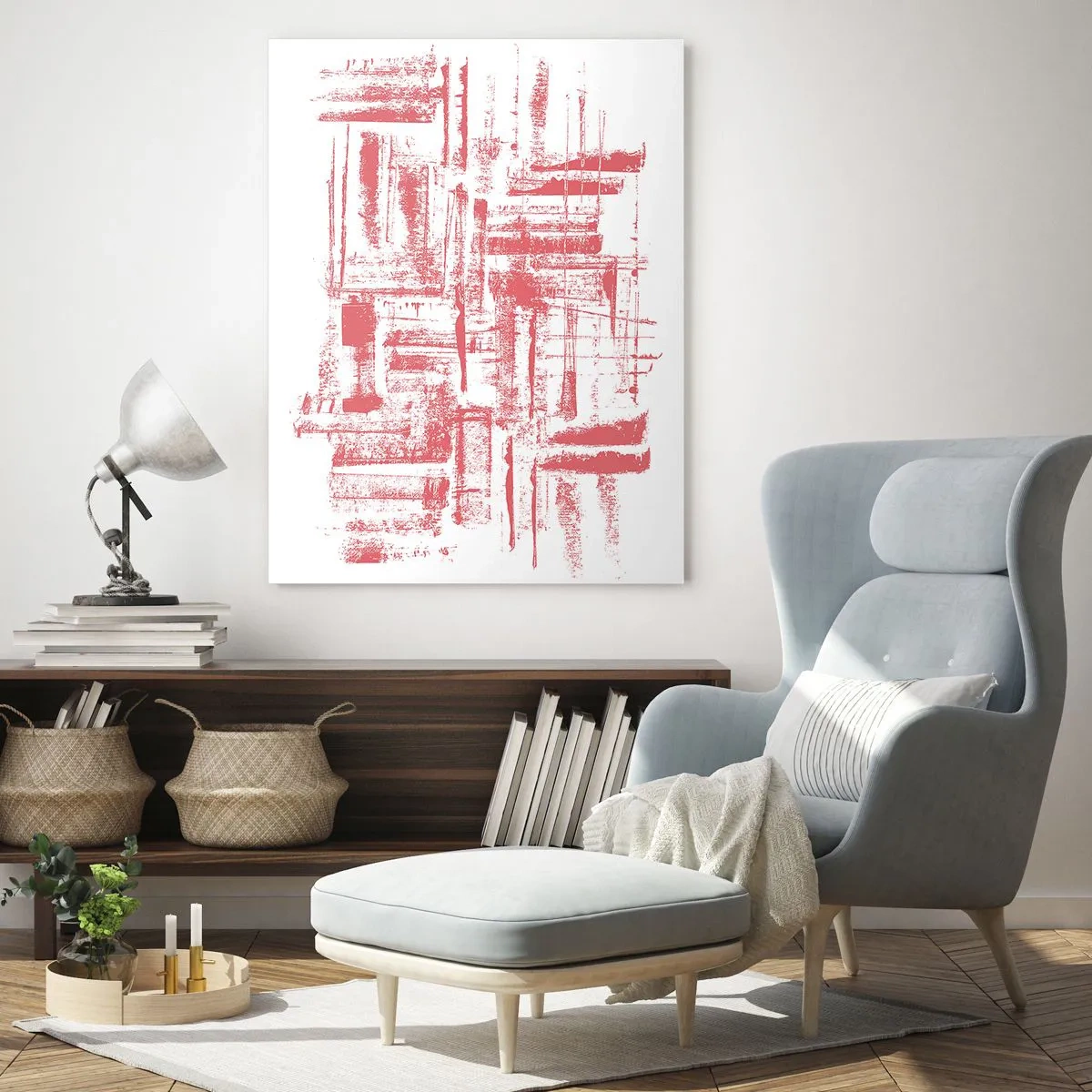 Quadro em vidro - Cidade Vermelha - 50x70 cm