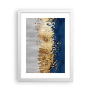Pôster em moldura branca - Uma composição moderna com brilho - 30x40 cm