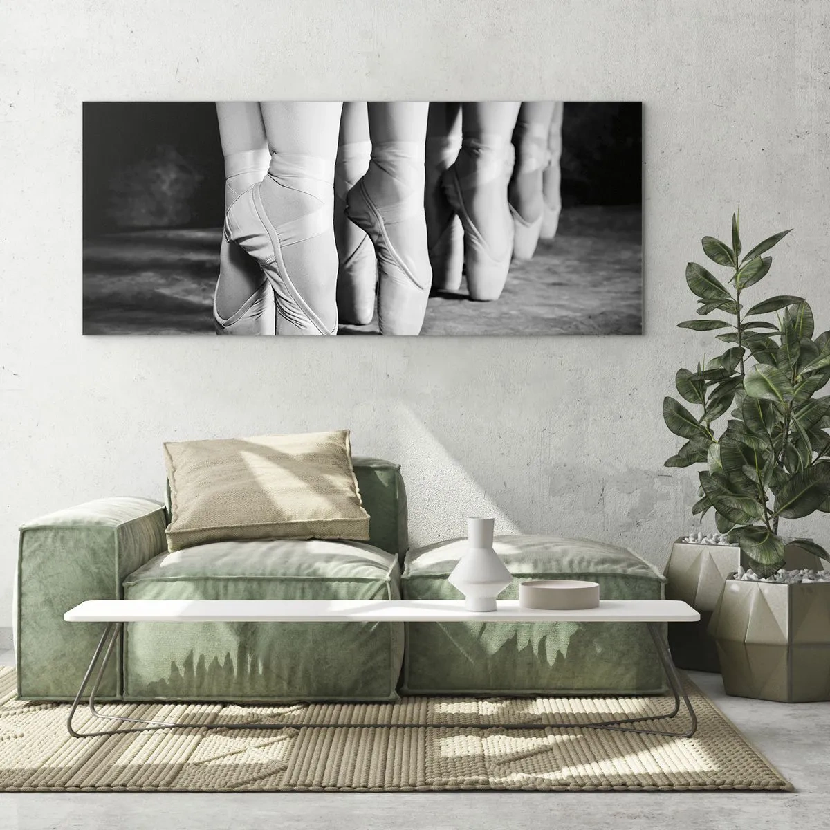 Quadro em vidro - Juntos, com leveza - 120x50 cm