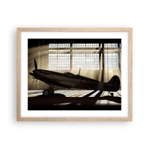 Pôster com moldura de carvalho claro - Descanso do guerreiro - 50x40 cm