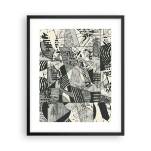 Pôster com moldura preta - A dinâmica do presente - 40x50 cm