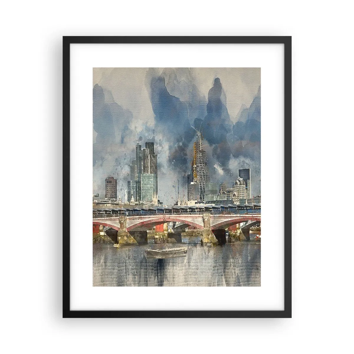 Pôster com moldura preta - Londres em toda a sua glória - 40x50 cm