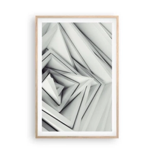 Pôster com moldura de carvalho claro - Cantos vivos - 61x91 cm