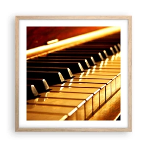 Pôster com moldura de carvalho claro - Infinitas possibilidades  - 50x50 cm