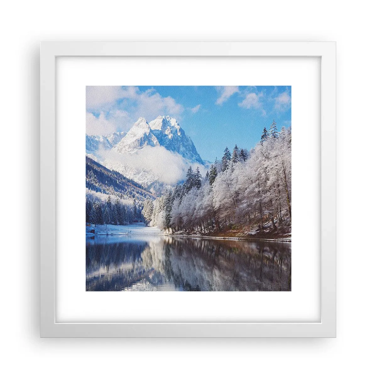 Pôster em moldura branca - Guarda de neve - 30x30 cm