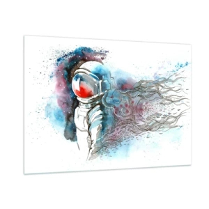 Quadro em vidro - Sozinho com o espaço - 100x70 cm