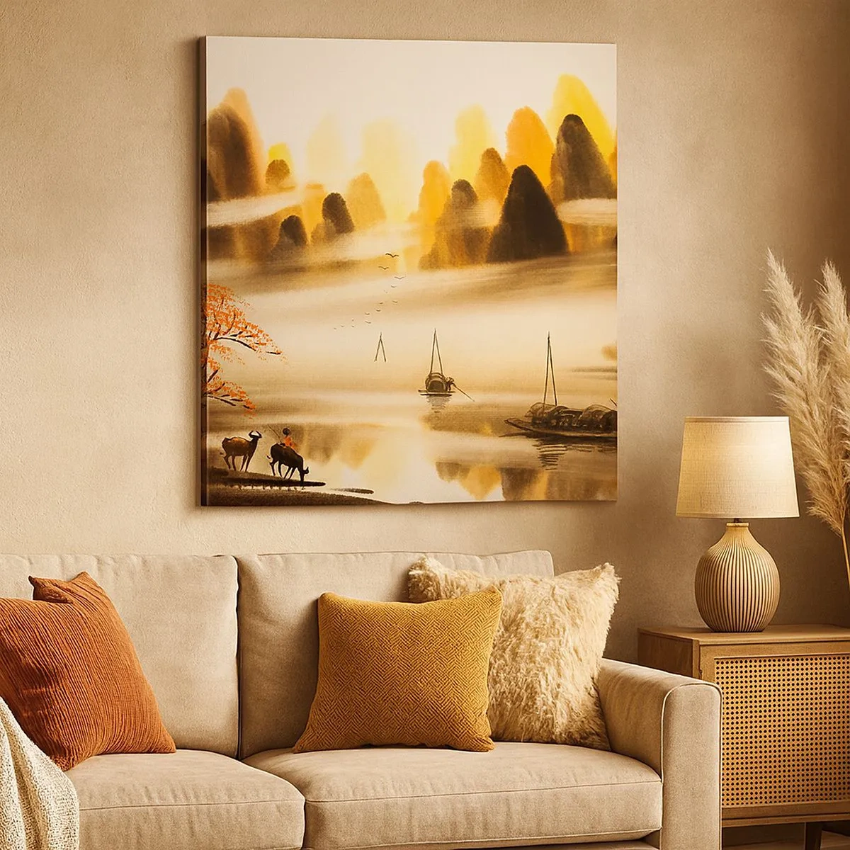 Quadro em tela - Além do Extremo Oriente - 30x30 cm