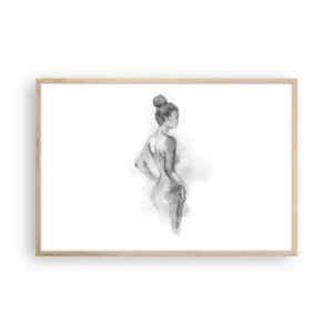 Pôster com moldura de carvalho claro - Linda como uma pintura - 91x61 cm