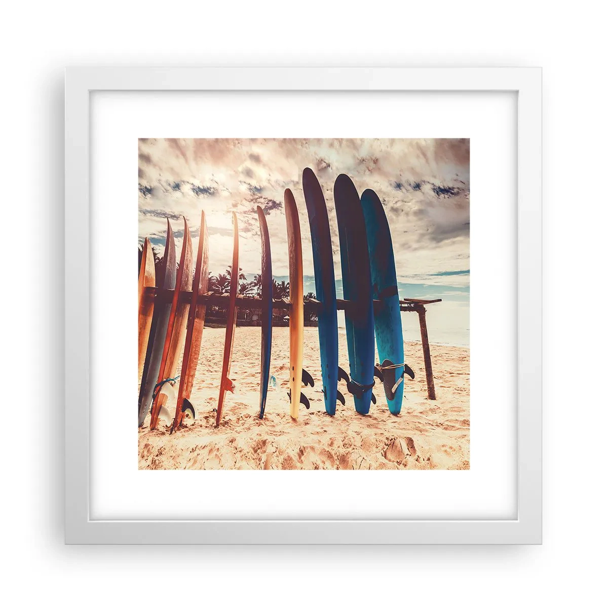 Pôster em moldura branca - Boa noite, até amanhã - 30x30 cm