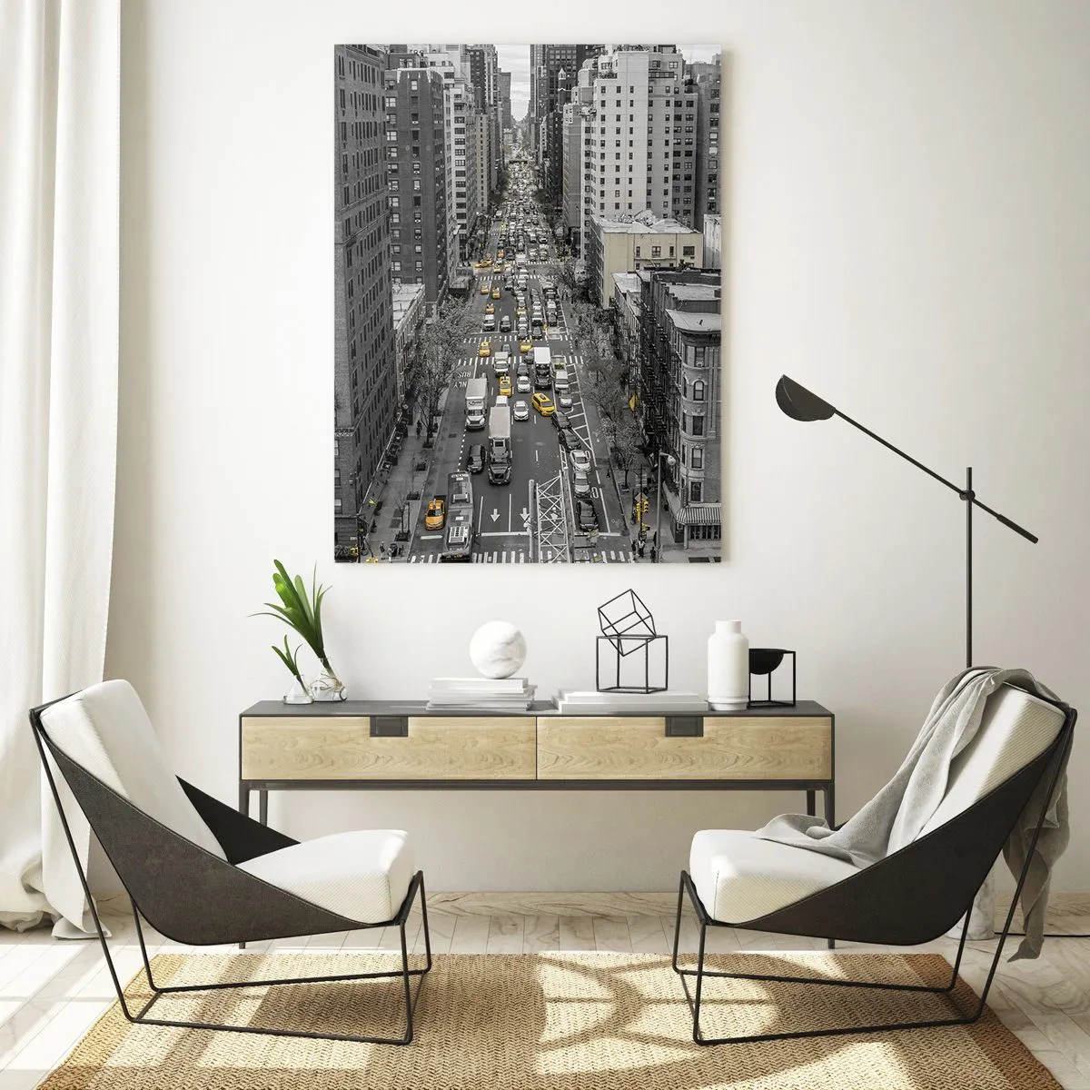 Quadro em vidro - Vida em Nova York - 50x70 cm